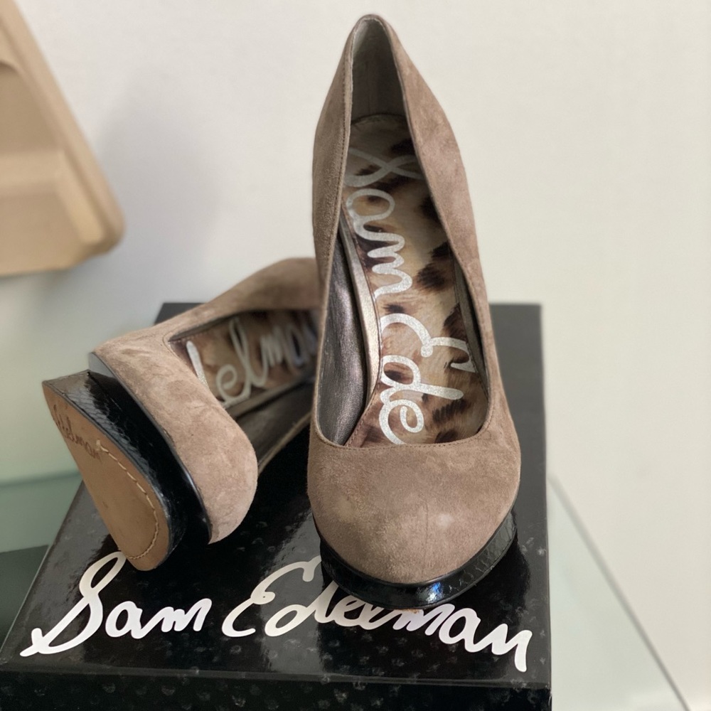 Sam Edelman Ulysa Kid Suede shoes in putty sz7